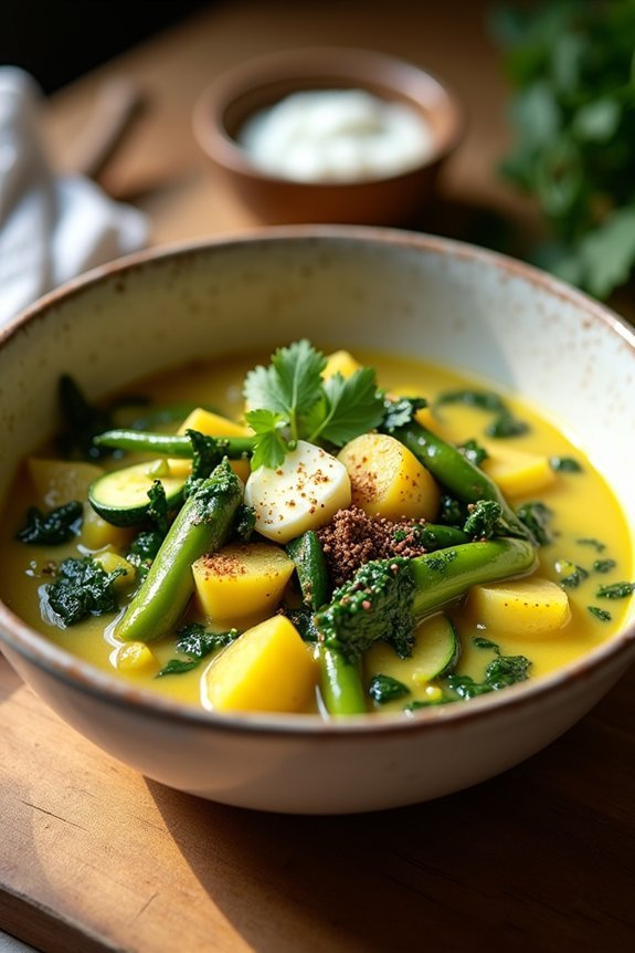 aromatic vegetable green curry