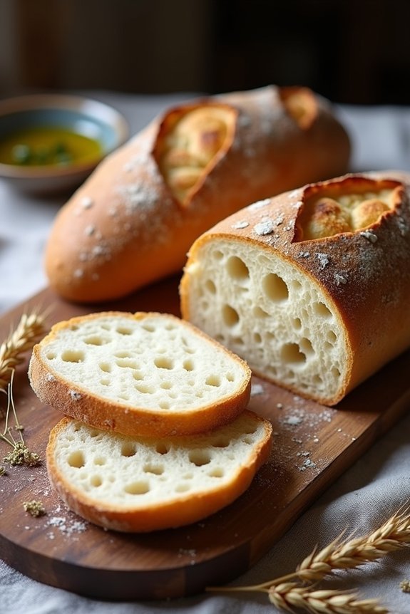 artisan ciabatta bread preparation