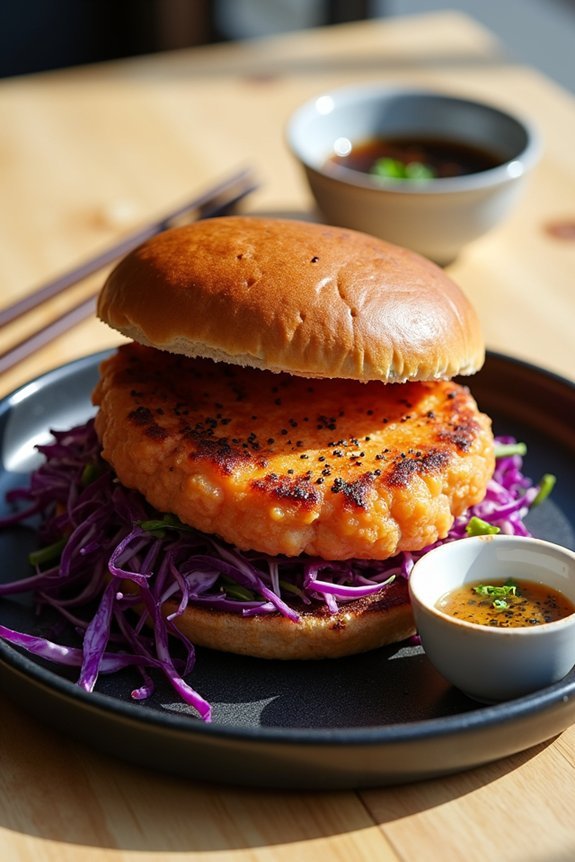 asian inspired salmon burger recipe