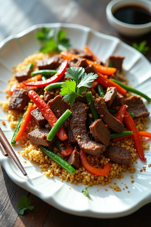 asian spiced beef stir fry