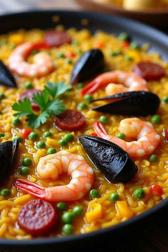authentic spanish seafood paella