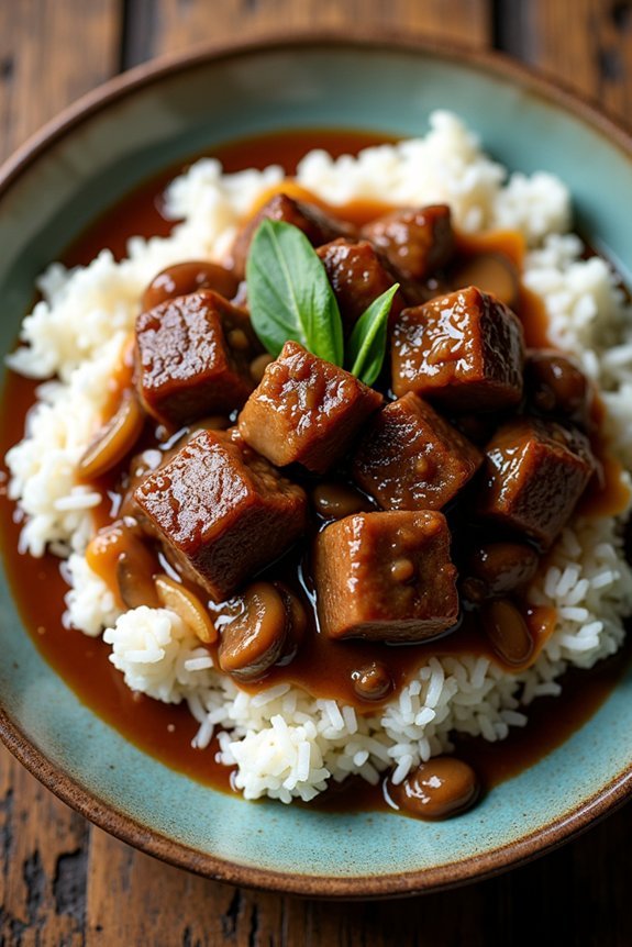 beef tips simmered savory