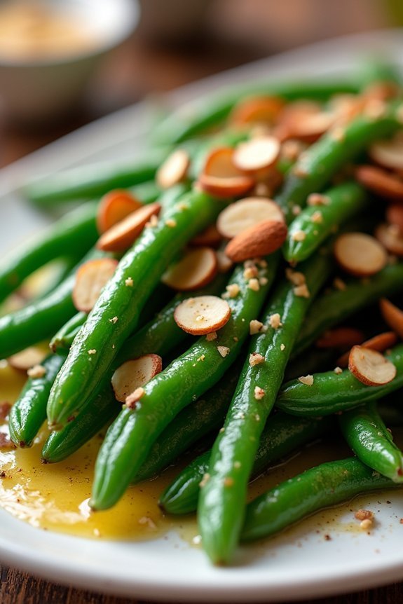 buttery green beans almondine recipe