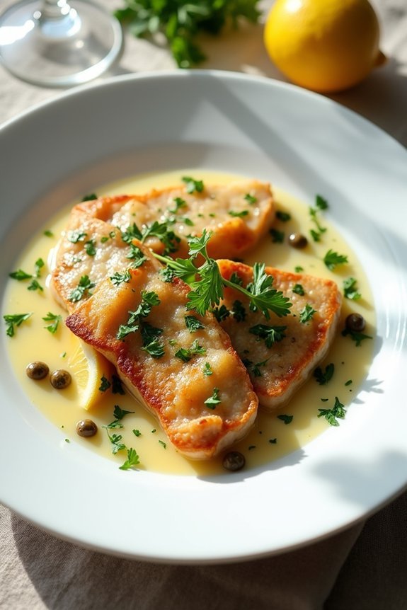 buttery lemon veal piccata