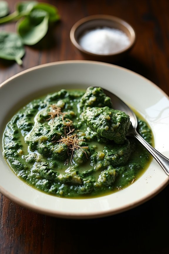 cheesy garlic infused spinach comfort