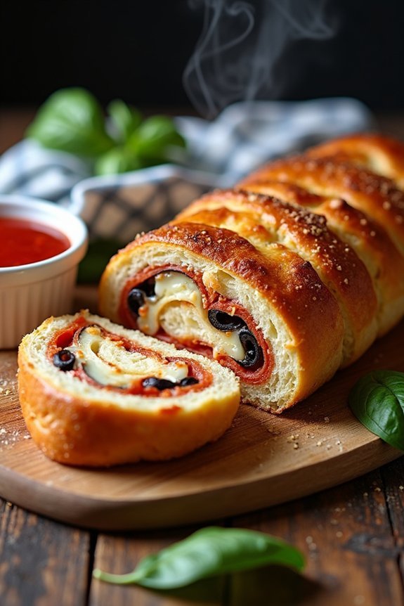 cheesy pepperoni stromboli recipe