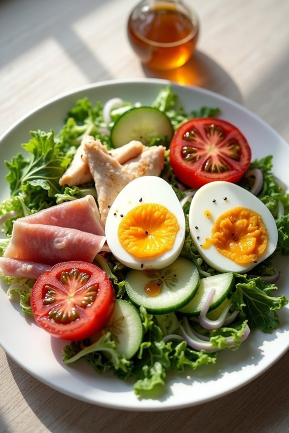 classic salad with dressing