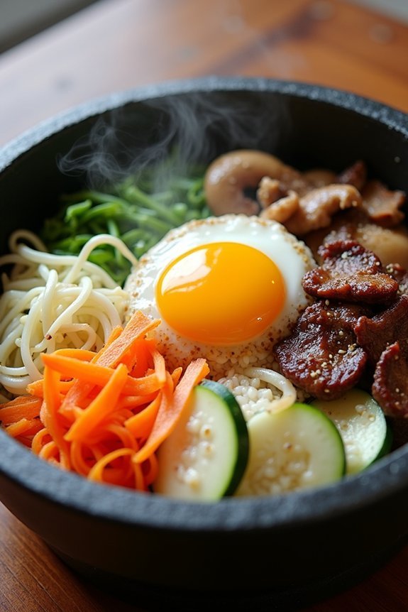 colorful korean bibimbap bowl