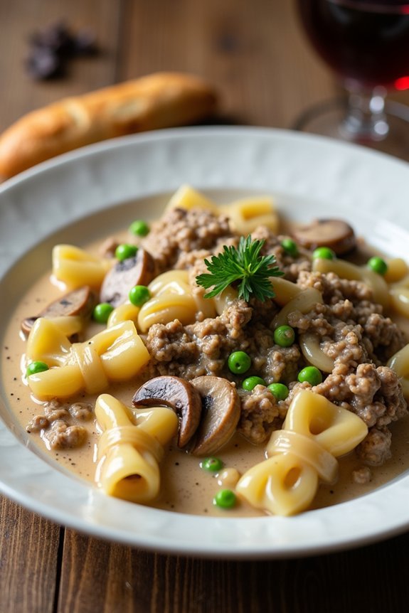 comfort food beef stroganoff