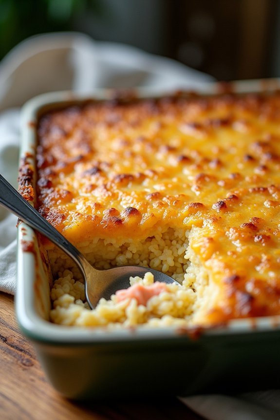 comfort salmon rice casserole