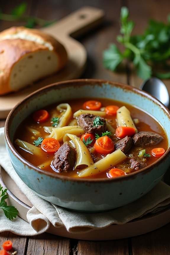 comforting beef noodle soup