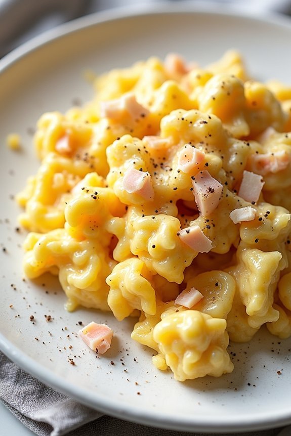 crab cake egg scramble