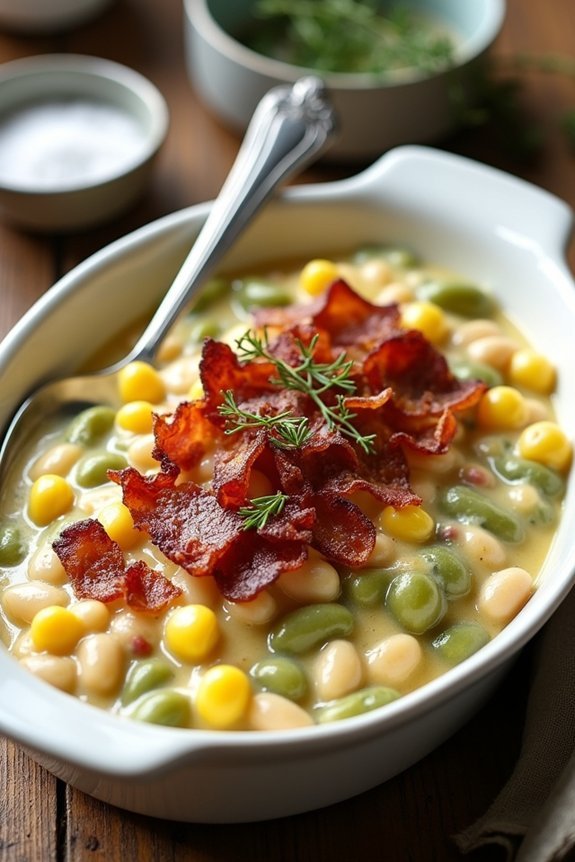 creamy bean and corn dish