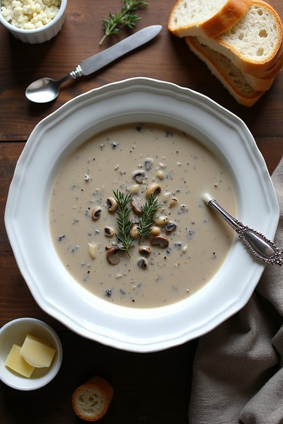 creamy blue cheese soup