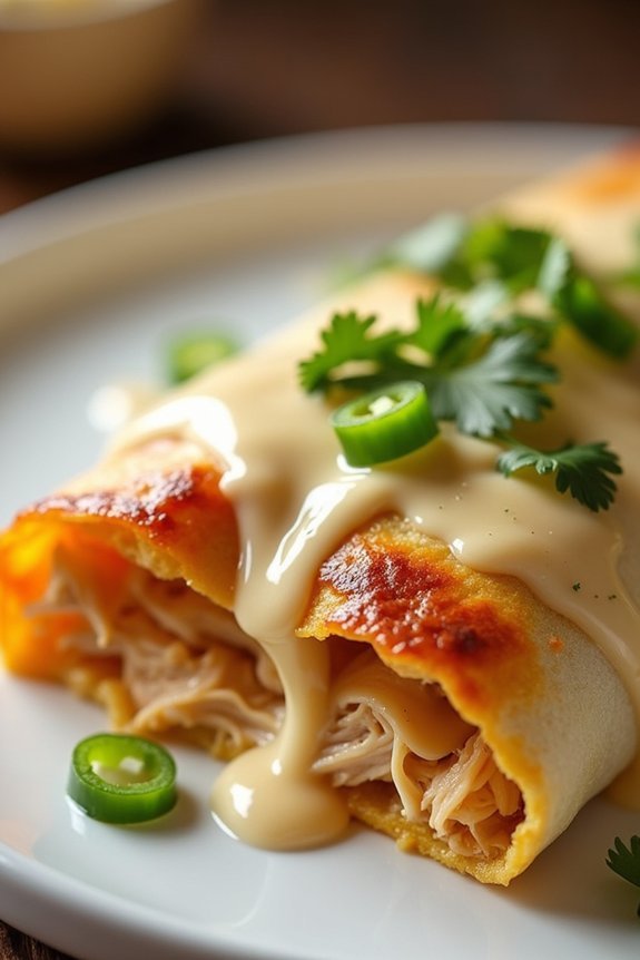 creamy chicken enchiladas recipe
