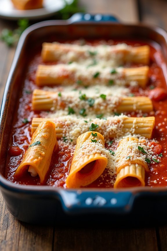 creamy italian manicotti dish