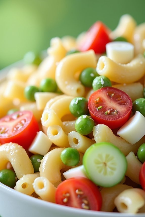 creamy macaroni salad preparation