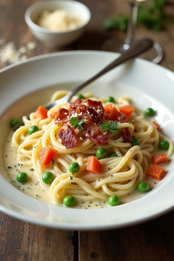 creamy vegetable alfredo sauce