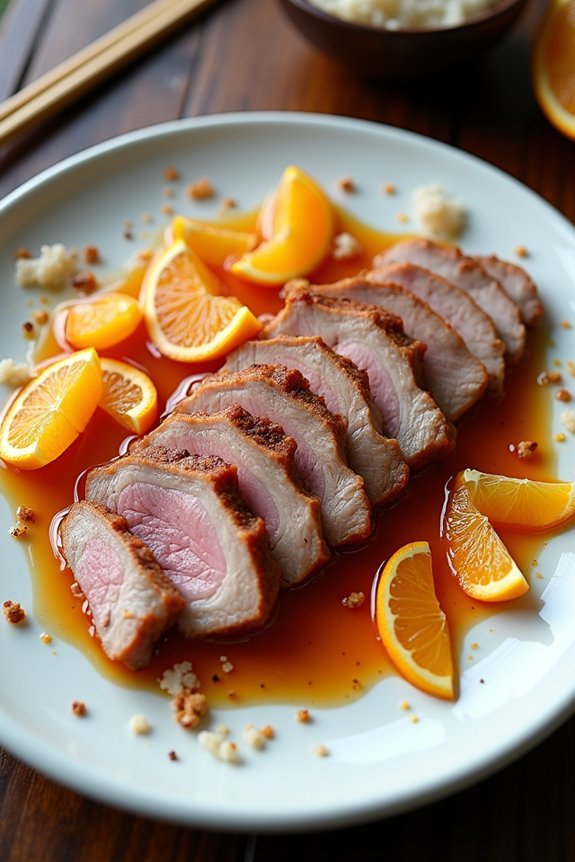 crispy duck with ginger