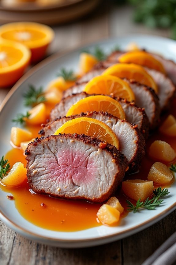 crispy duck with orange sauce