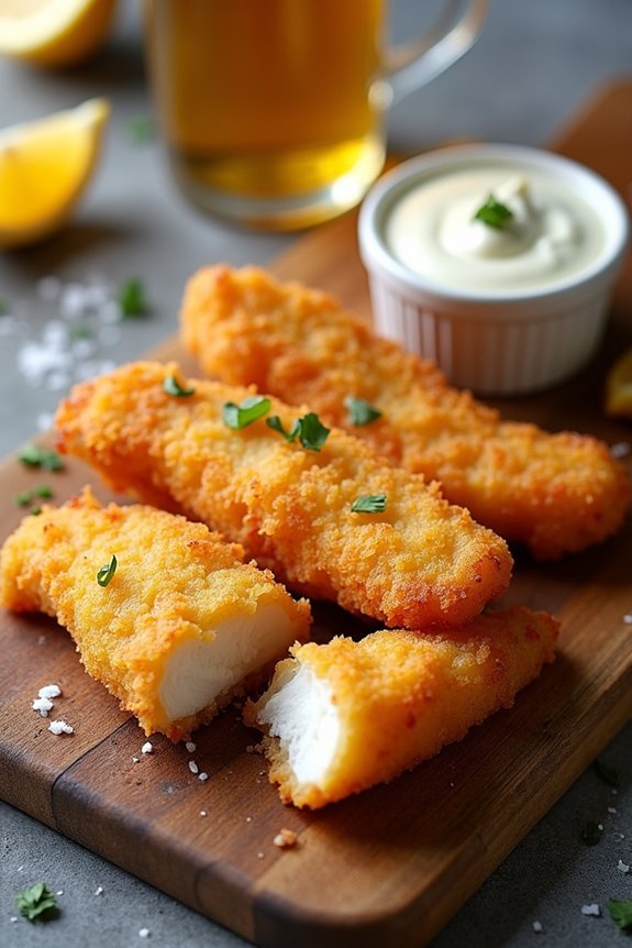 crispy golden beer battered fish