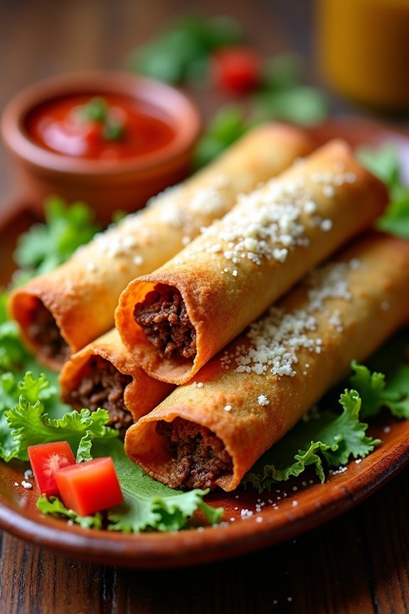 crispy homemade taquitos assembly