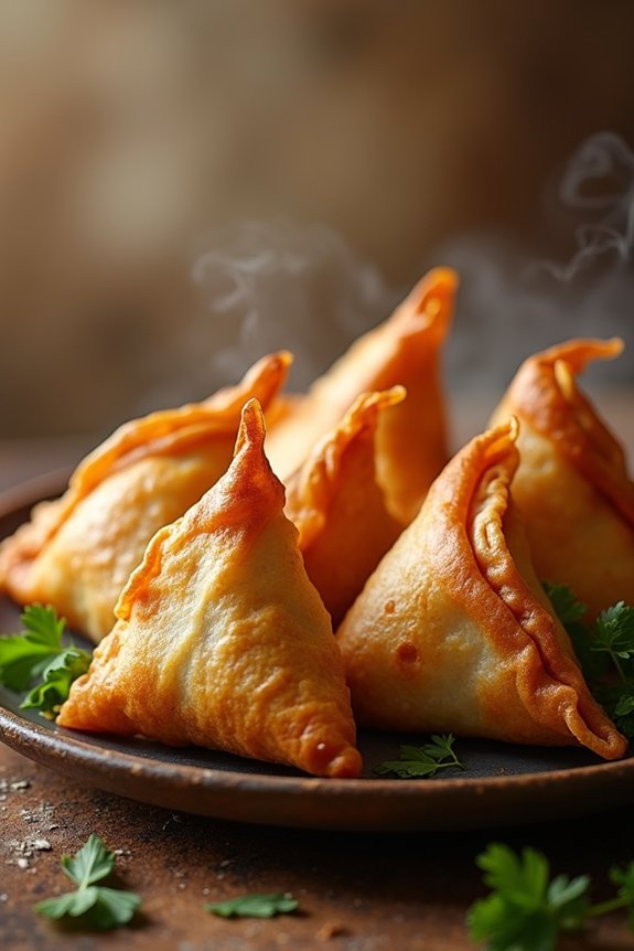 crispy potato filled samosas delight