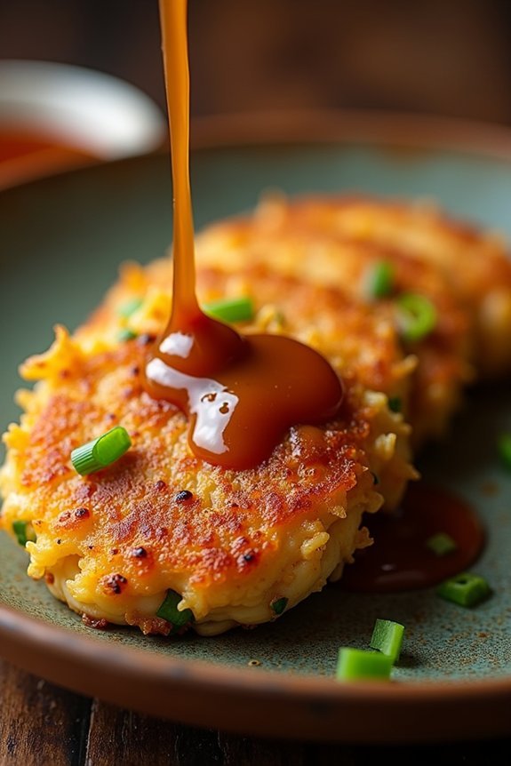 crispy ramen egg patties