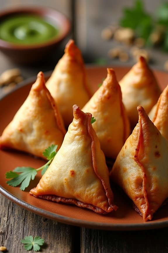 crispy spiced potato pastries