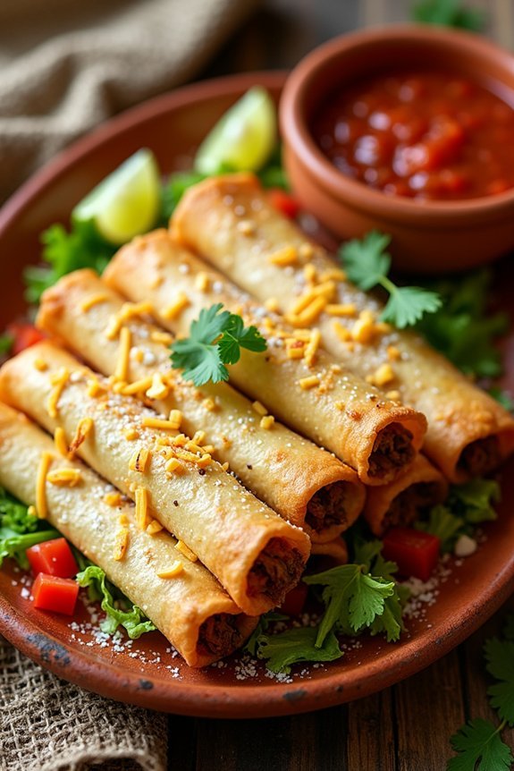 delicious crispy homemade taquitos