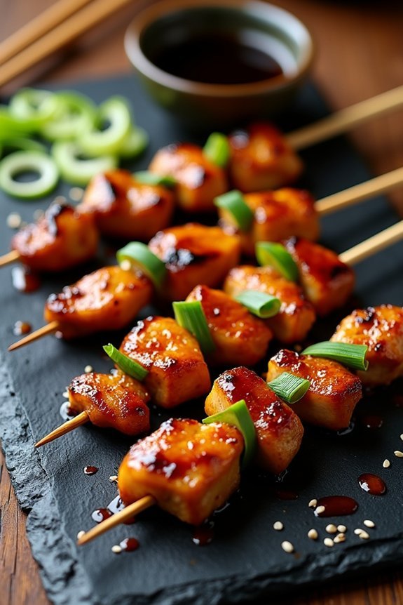 delicious grilled chicken skewers
