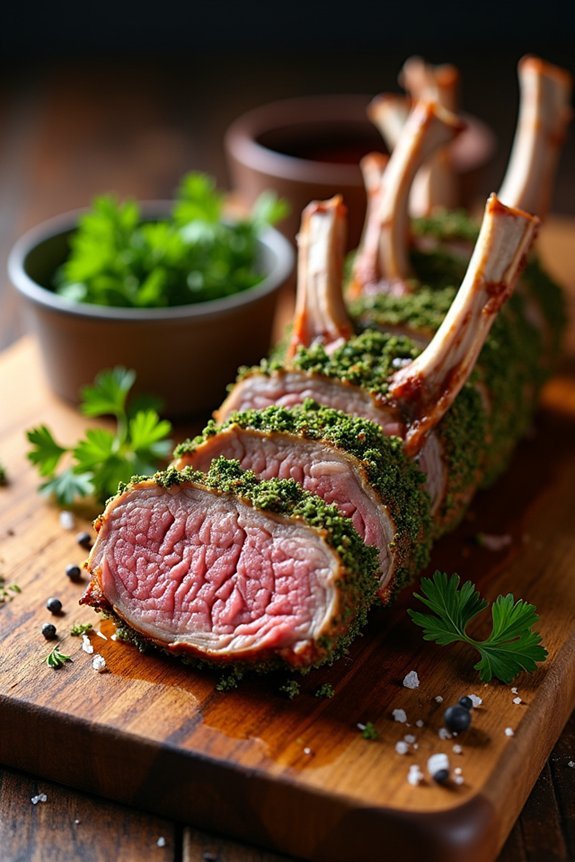 elegant herb crusted lamb recipe