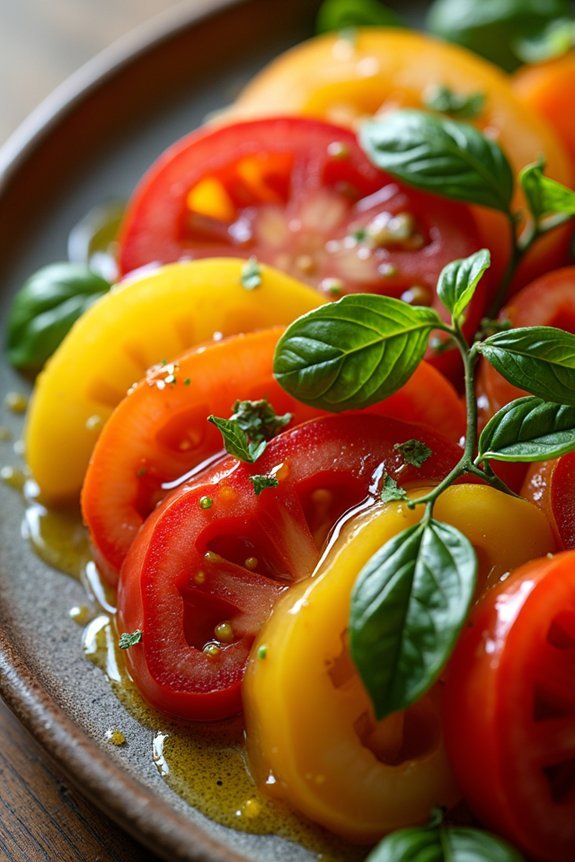 fresh tomatoes basil olive oil