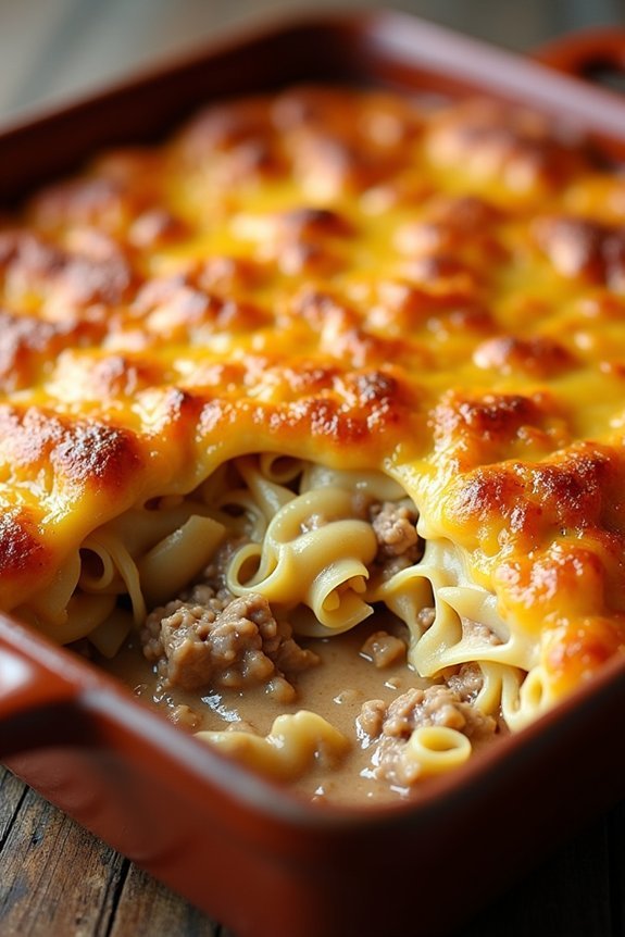 ground beef pasta casserole