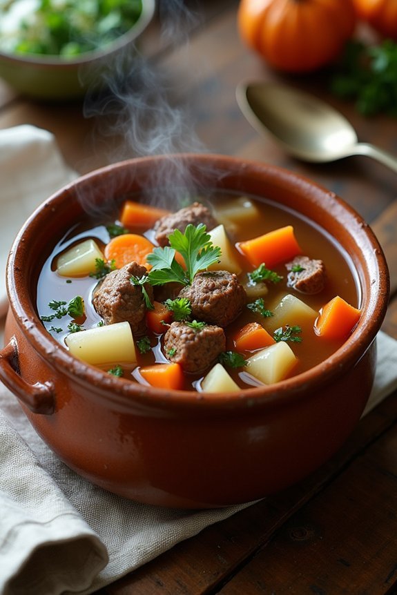 hearty beef and vegetable soup
