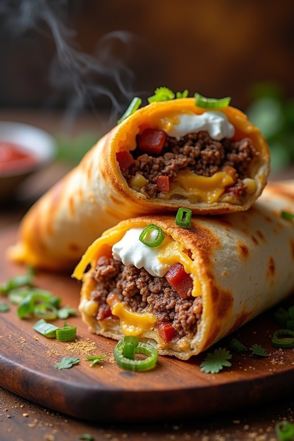 hearty beef burrito assembly