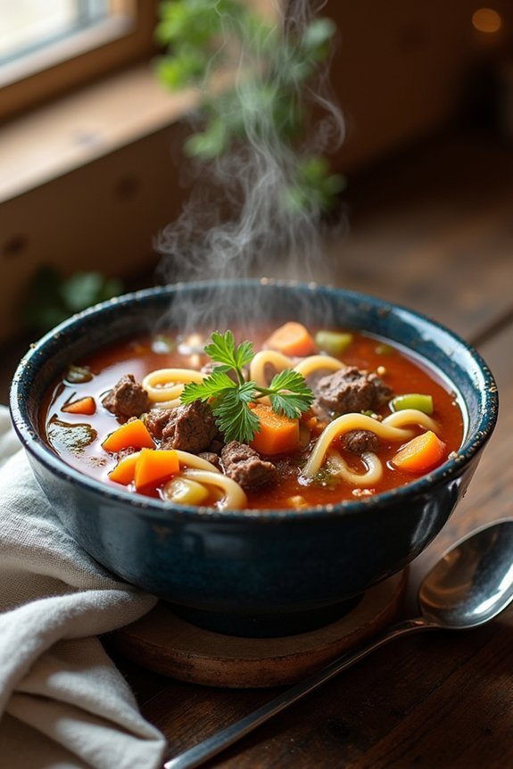 hearty beef noodle soup
