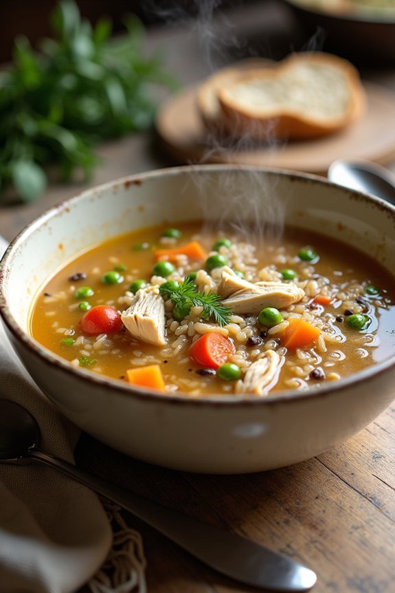 hearty chicken wild rice soup