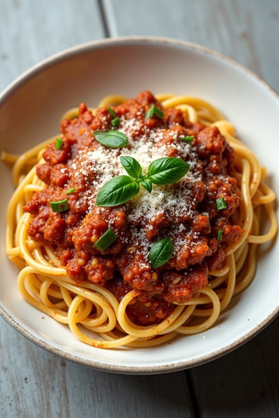 hearty homemade meat sauce