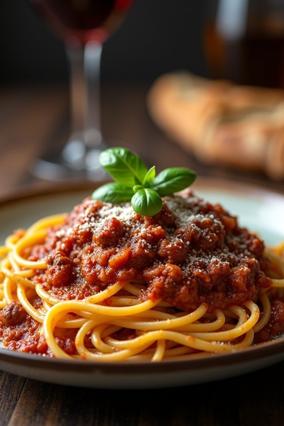 hearty three meat spaghetti sauce