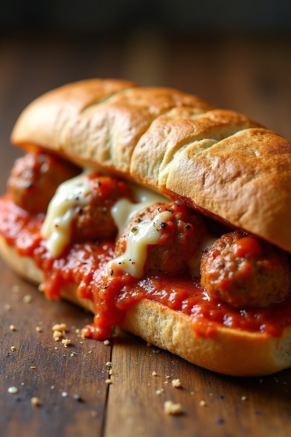 hearty turkey meatball subs