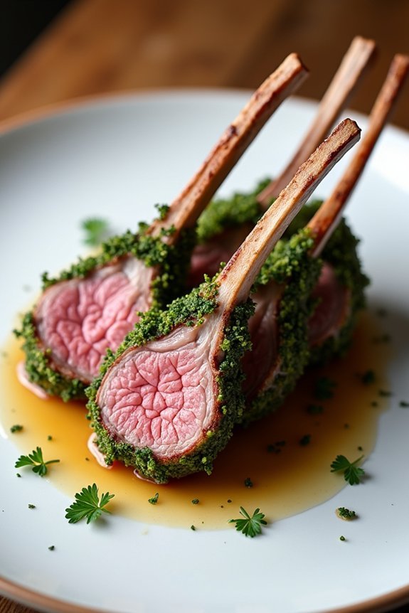 herb crusted lamb rack recipe