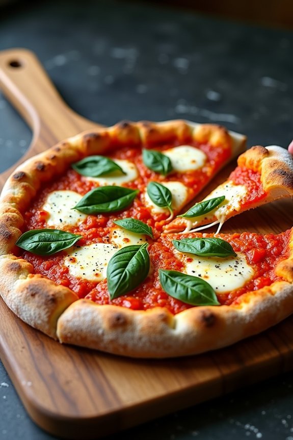 homemade authentic pizza margherita