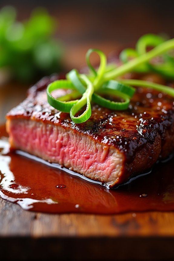 honey soy glazed steak