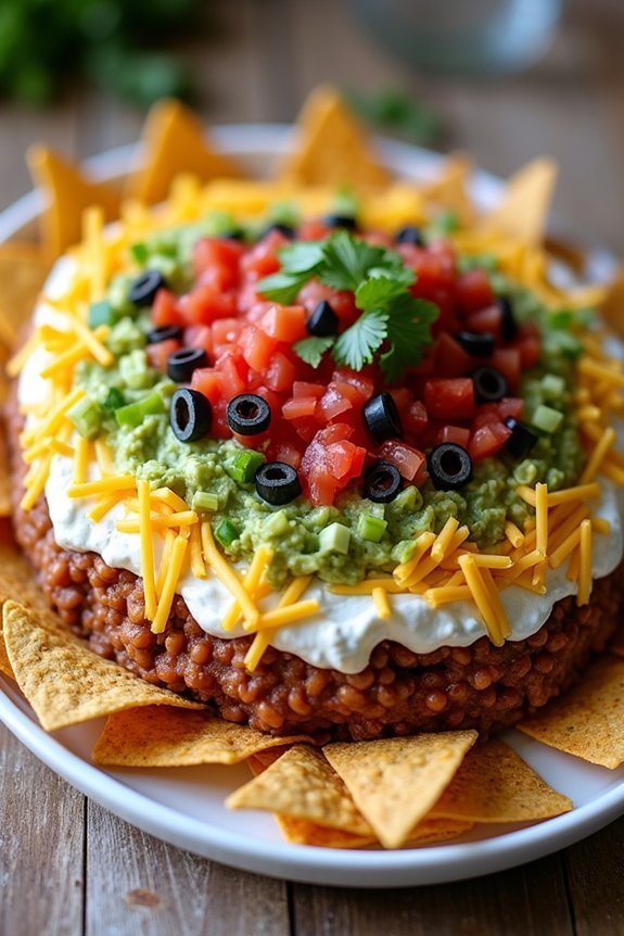 layered walking taco salad