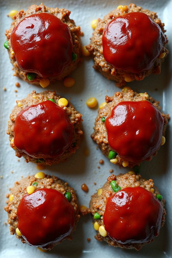 mini meatloaf with vegetables