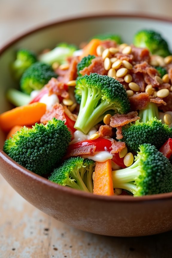 mix broccoli veggies dressing