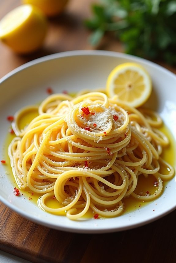 pasta with garlic lemon