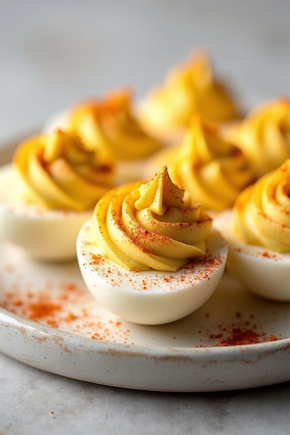 perfectly cooked deviled eggs