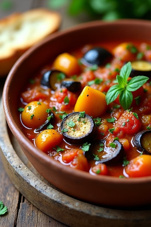 rustic ratatouille cooking process